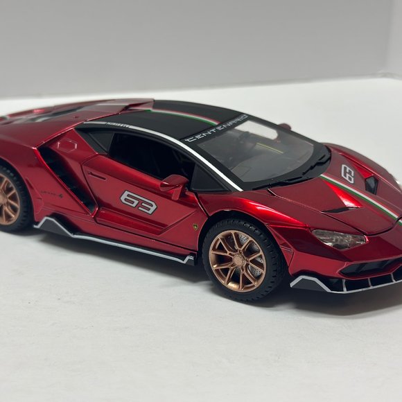 1:24 Lamborghini Centenario Diecast With Headlight & Taillight LED Red - Picture 3 of 11